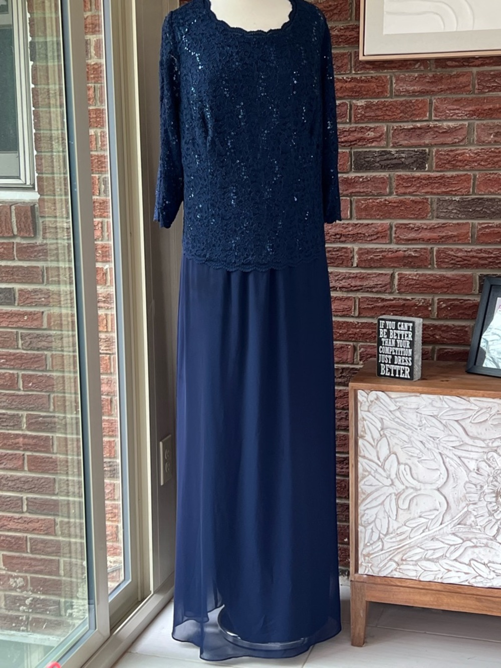 Alex Evenings Mock Two-Piece A-Line Gown NWT Size 24W - Picture 5 of 8